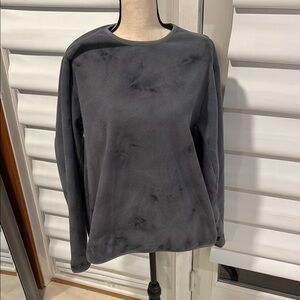 Men’s lululemon marble Gray and black Long Sleeve fleece crew neck